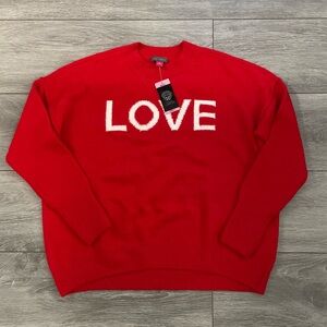 Red knit sweater